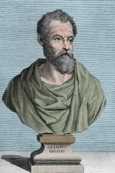 Retrato de Galileo Galilei llamado Galileo, astrónomo italiano (1564-1642) grabado por Tommaso Piroli (1752-1824) colección privada