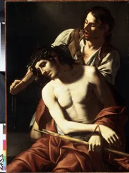 Cristo coronado de espinas. Pintura de Tommaso Salini (ca. 1575-1625). Óleo sobre lienzo