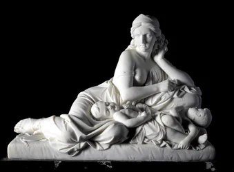 Medea pensando en matar a sus hijos