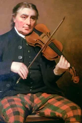 Retrato de Niel Gow, Castillo de Blair, Blair Atholl, Perthshire, Escocia