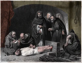 La Inquisición en la Edad Media. 1841 (grabado)