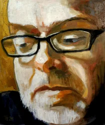 Autorretrato de un hombre barbudo