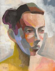 Retrato abstracto a todo color