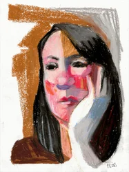 Retrato melancólico y colorido