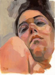 Retrato de una mujer contemplativa