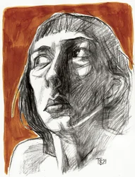 Retrato dramático en sombra
