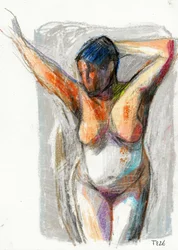 Desnudo femenino expresivo