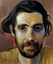 Retrato expresivo de un hombre
