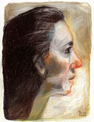 Perfil de una mujer expresiva