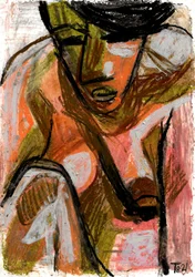 Figura abstracta pensativa