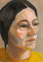 Retrato de una mujer pensativa