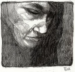 Boceto de contemplación tranquila