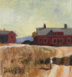 Paisaje rústico de una granja