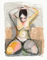 Desnudo sentado