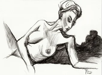 Boceto de desnudo sensual