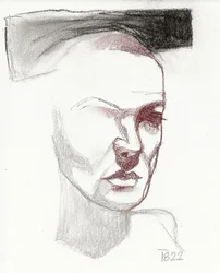 Estudio de rostro en sombra