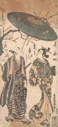 El actor Nakamura Kumetaro I como una Oiran