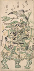 Ichimura Manzo como Yatsushi Goro y Segawa Kikujiro como Yatsushi Shosho, ca. 1745