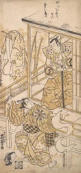 El actor Sawamura Sojuro I como Sasaki no Saburo, ca. 1741