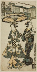 Joven dama y matrona, de "Chicas de Fukagawa - Un tríptico (Fukagawa musume sanpukutsui)"