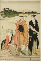 Ferry en el río Rokugo