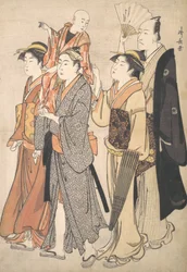 Ichikawa Danjuro V y su familia, 1782