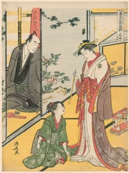 Escena en el Daifukuya (Daifukuya no dan), de la serie "Go Taiheiki Shiraishi Banashi"