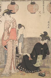 Escena en Nakasu, un distrito de Edo, 1783