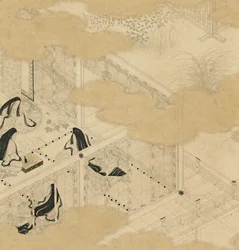 Álbumes de escenas de La historia de Genji Genji monogatari gajo, principios del siglo XVII