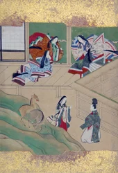 Escenas de Cuentos de Ise Ise monogatari, finales del siglo XVIII