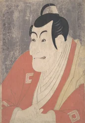 Ichikawa Ebizo IV como Takemura Sadanojo en la obra Koinyobo Somewake Tazuna, 1794