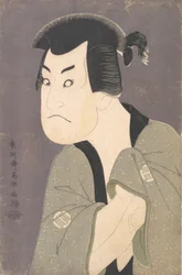 Sakata Hangoro III como Fujikawa Mizuemon en la Obra Hana Ayame Bunroku Soga