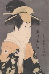 Segawa Tomisaburo II como Yadorigi en la obra Hana Ayame Bunroku Soga, 1794