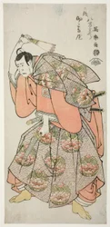 El actor Ichikawa Yaozo III como Saeki Kurando Tsunenori (Sandai-me Ichikawa Yaozo no Saeki Kurando Tsunenori)