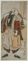 El actor Matsumoto Koshiro IV como el barquero Minagawa Shin