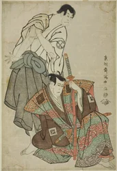 Los actores Ichikawa Yaozo III