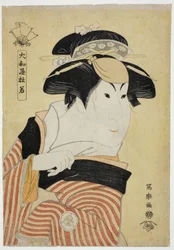 Yamatoya Tojaku (El actor Iwai Hanshiro IV como Otoma, hija de Ohina de Inamuragasaki en Kamakura) (Yondai-me Iwai Hanshiro no Kamakura Inamuragasaki no Ohina musume Otoma)