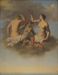Juno, Minerva y Venus con Cupido