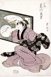 El actor Fujikawa Tomokichi II como O-Kaji, pub. c.1811