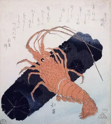 Langosta con un bloque de carbón, c.1830