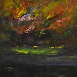 Angry Sky, 2017 (óleo sobre lienzo)