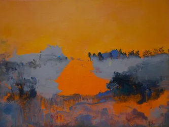 Tangerine Dreamscape 1, 2024 (óleo sobre lienzo)