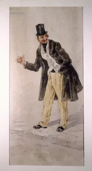 Personaje de Tecoppa creado por el actor milanés Edoardo Ferravilla en 1874, acuarela de Tranquillo Cremona