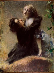 La hiedra (Edera). Un hombre abraza a una mujer