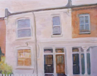 Un lugar para vivir 55, 2013 (óleo sobre contrachapado)