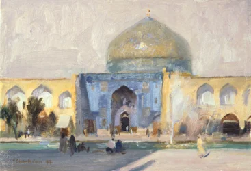 Tarde, Mezquita de las Damas, Isfahan