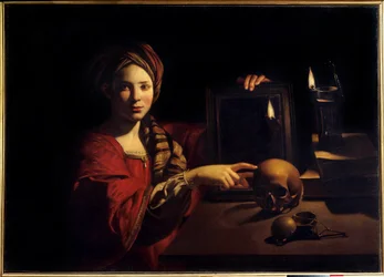 Alegoría de la muerte o de la vanidad. Pintura de Trophime Bigot (1579-1650), siglo XVII. Roma, Museo Nacional