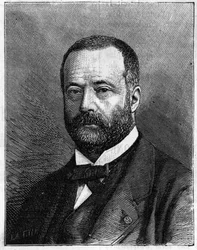 Retrato de Henri Sainte Claire (Sainte-Claire) Deville (1818-1881), químico francés. (De una fotografía de Mr. Truchelut). Grabado en “La Nature: revue des sciences et de leurs aplicaciones aux arts et a l