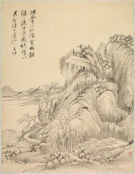 Viviendas bajo colinas plegadas, 1847