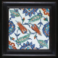 Un Azulejo de Cerámica de Iznik, c.1580